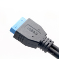 Montage du panneau Dual-USB3.0 à un câble interne d&#39;extension 20pin